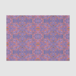 Papier Mousseline Oiseaux Arabesque Oriental Bohème Bohème Bleu Oran