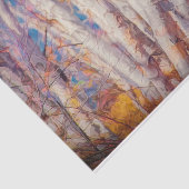 Papier Mousseline Oiseaux blancs de la forêt d'automne (Détail)