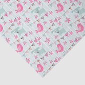 Papier Mousseline Oiseaux, Chiens, Bannières, Fleurs (Détail)