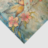 PAPIER MOUSSELINE OISEAUX COLORÉS DÉCOUPAGE MÉDIA (Détail)
