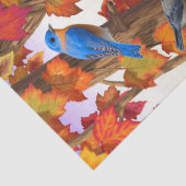 Papier Mousseline Oiseaux dans l'érable d'automne (Détail)