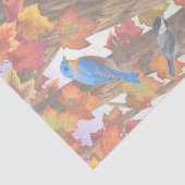 Papier Mousseline Oiseaux dans l'érable d'automne (Détail)