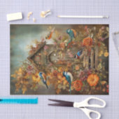 Papier Mousseline Oiseaux d'automne (Artisanat)