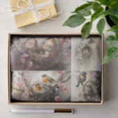 Papier Mousseline Oiseaux de printemps (Cadeau)