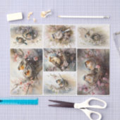 Papier Mousseline Oiseaux de printemps (Artisanat)