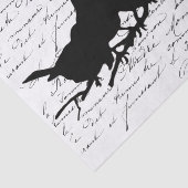 Papier Mousseline Oiseaux en Branche Découpage en silhouette noire F (Détail)