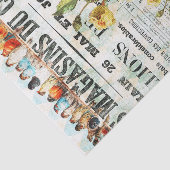 Papier Mousseline Oiseaux en français Nouvelles Imprimer (Détail)