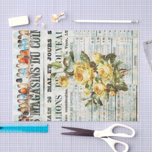 Papier Mousseline Oiseaux en français Nouvelles Imprimer (Artisanat)