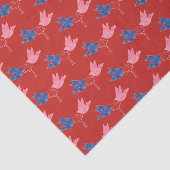 Papier Mousseline Oiseaux Et Clés (Détail)