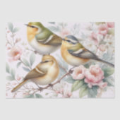 Papier Mousseline Oiseaux et fleurs (Recto)