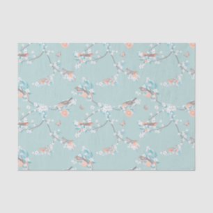 Papier Mousseline Oiseaux et fleurs