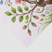 Papier Mousseline Oiseaux et fleurs charmants (Détail)