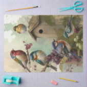 Papier Mousseline Oiseaux et fleurs Ephemera Design Series #11 (Artisanat)