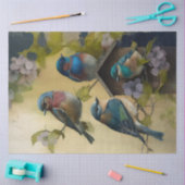 Papier Mousseline Oiseaux et fleurs Ephemera Design Series #7 (Artisanat)