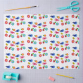 Papier Mousseline Oiseaux et fleurs printemps (Artisanat)