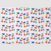 Papier Mousseline Oiseaux et fleurs printemps (Recto)