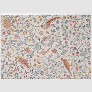 Papier Mousseline Oiseaux et fleurs, William Morris
