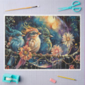 Papier Mousseline Oiseaux étoilés (Artisanat)