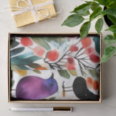 Papier Mousseline Oiseaux floraux colorés (Cadeau)