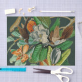 Papier Mousseline Oiseaux floraux Dramatique Découpage Papier de tis (Artisanat)