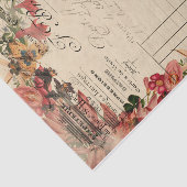 Papier Mousseline Oiseaux floraux Ephémère Découpage papier de tissu (Détail)