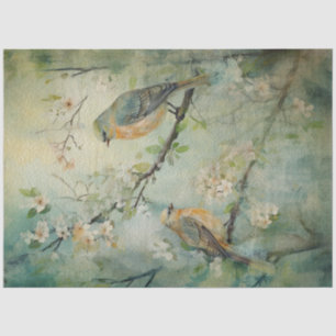 Papier Mousseline Oiseaux forestiers de printemps des terres fécales