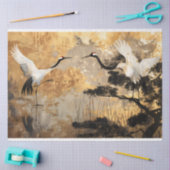 Papier Mousseline Oiseaux japonais de grues (Artisanat)