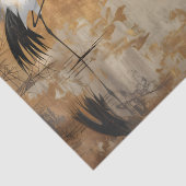 Papier Mousseline Oiseaux japonais de grues (Détail)