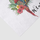 Papier Mousseline Oiseaux Paradis Insulaire Fleur Tropicale Botaniqu (Détail)