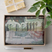 Papier Mousseline Oiseaux romantiques sur une branche (Cadeau)