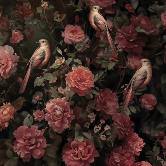 Papier Mousseline Oiseaux rougissants