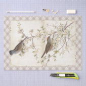 Papier Mousseline Oiseaux sur les diamants de parchemin des branches (Artisanat)