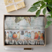 Papier Mousseline Oiseaux sur les nouvelles françaises Imprimer Papi (Cadeau)