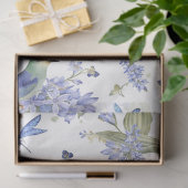 Papier Mousseline OiseauxBleus  (Cadeau)
