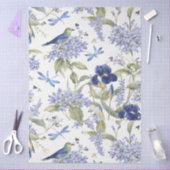 Papier Mousseline OiseauxBleus  (Artisanat)