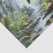 Papier Mousseline Okapi In Rainforest Watercolor Art (Détail)