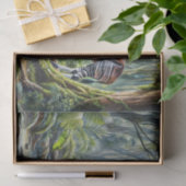 Papier Mousseline Okapi In Rainforest Watercolor Art (Cadeau)