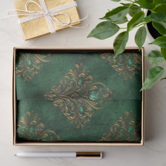 Papier Mousseline Old Gold Emerald French (Cadeau)