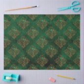 Papier Mousseline Old Gold Emerald French (Artisanat)