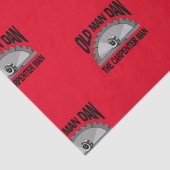 Papier Mousseline Old Man Dan Carpenter Homme Lumber Builder Funny (Détail)