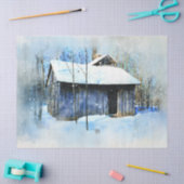 Papier Mousseline Old Rustic House paysage Découpage mur Art (Artisanat)