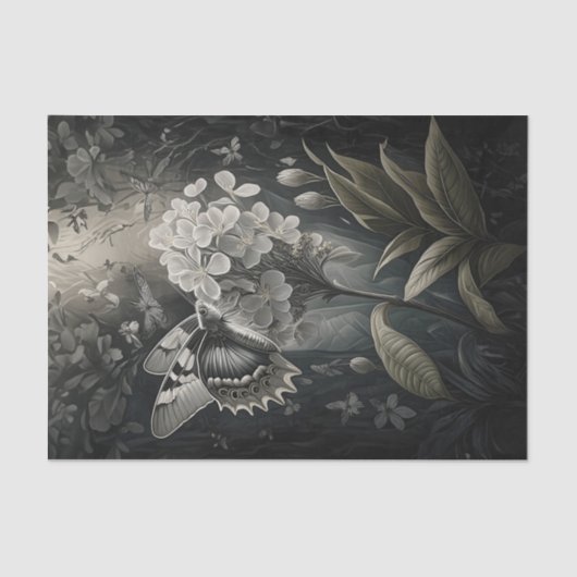 Papier Mousseline Oleander Dreams, Moth in Twilight (Recto)