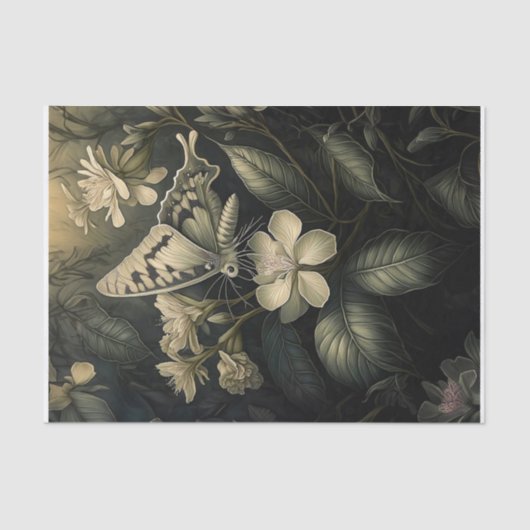 Papier Mousseline Oleander Magie, Moth en Twilight (Recto)
