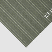 Papier Mousseline Olive Pinstripes (Détail)