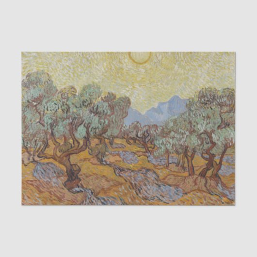Papier Mousseline Olive Trees, Vincent van Gogh (Recto)