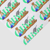 Papier Mousseline Oliver The Otter's à la plage (Détail)