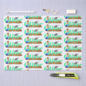 Papier Mousseline Oliver The Otter's à la plage (Artisanat)