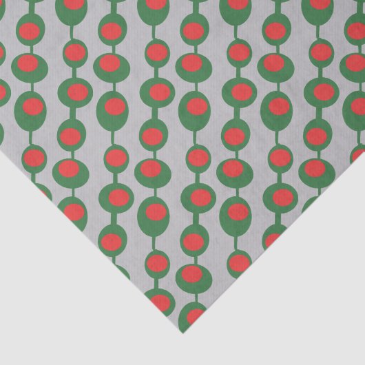 Papier Mousseline Olives rétro atomiques (Détail)