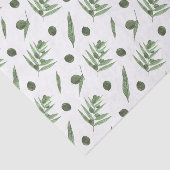Papier Mousseline Olives vertes et branches d'olivier (Détail)