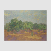 Papier Mousseline Oliviers, Van Gogh, Découpage (Recto)